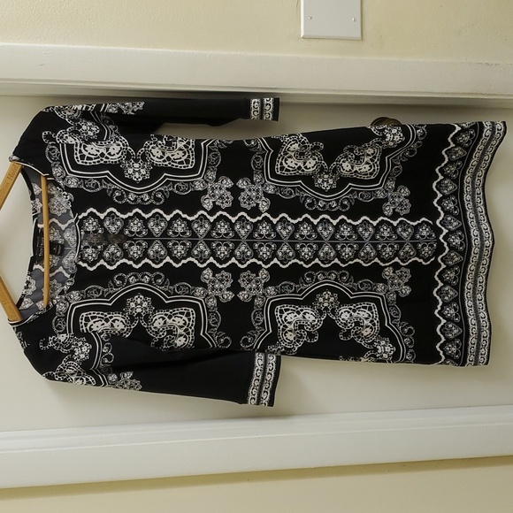 🤩white house black market 3/4 sleeves mini dress size M - Picture 1 of 8